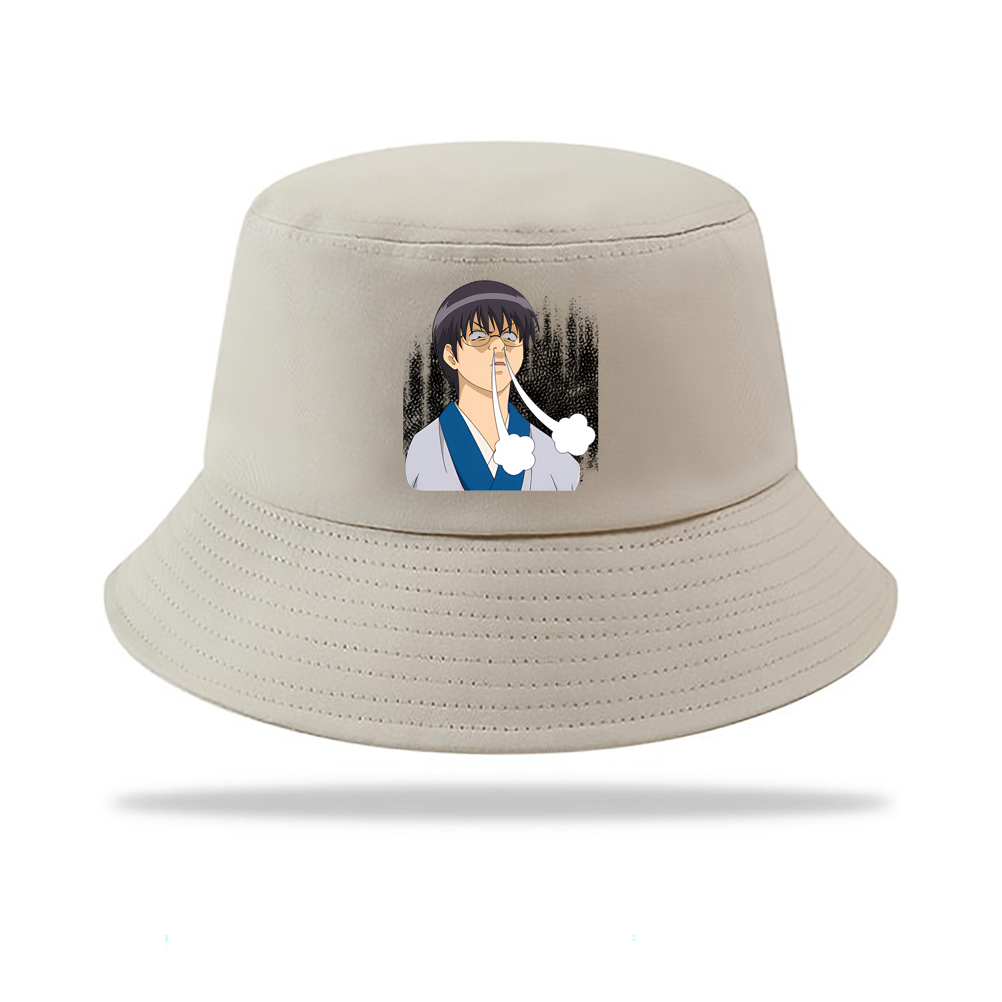 （画像用） ぎんたま 坂田銀時（さかたぎんとき） 神楽 志村新八（しむら しんぱち） GINTAMA Sakata Gintoki Kagura Shimura Shinpachi アウトドア日除けバケットハット